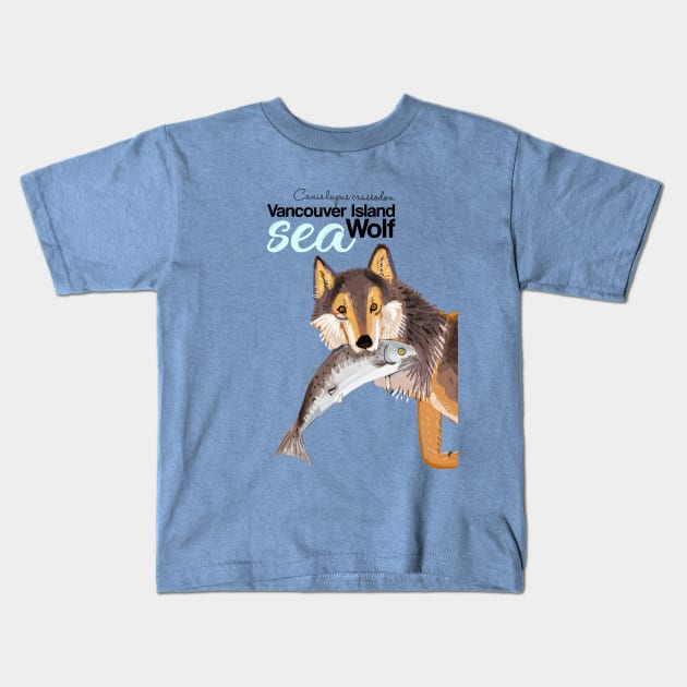 Totem Coastal wolf (Vancouver Wolf) Kids T-Shirt by belettelepink